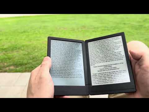Trying dual eink screen book reading with MobileSheets app Boox.