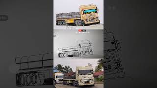Yogi Alamsyah's Quester swerving truck going over bumpy roads 😱#shorts #truck #swervingtruck #dra...