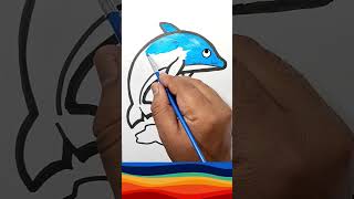 Dolphin Drawing coloring How to draw Dolphin Painting Drawing Coloring Tips for Kids