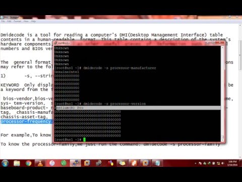 Dmidecode- Extract hardware information on linux