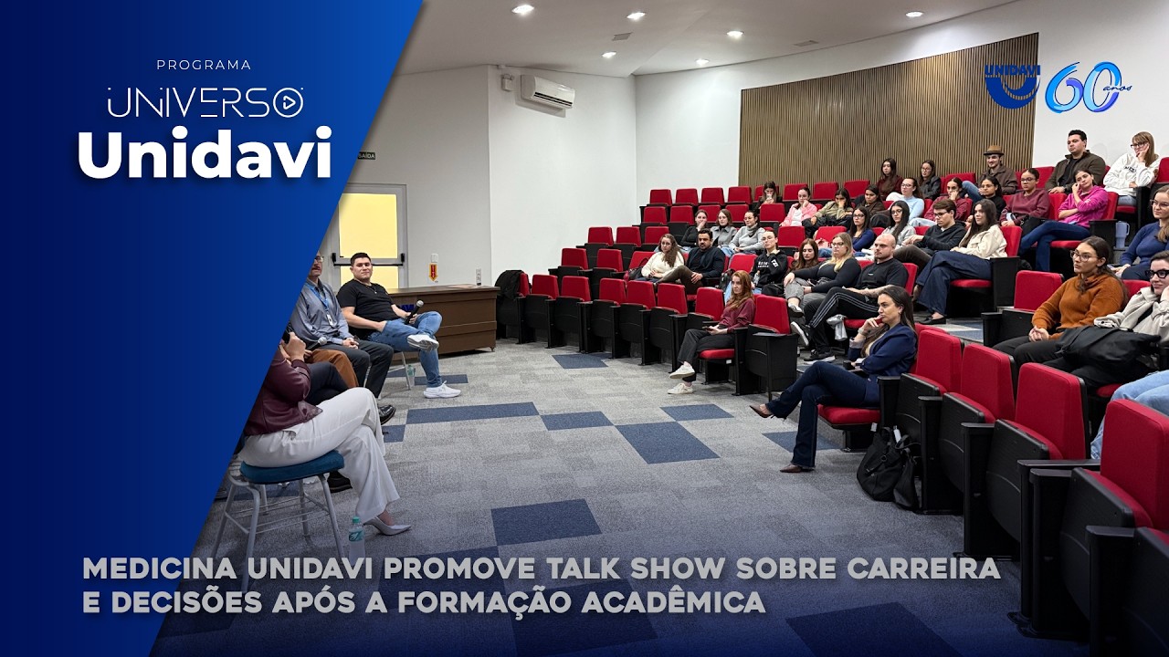 Medicina Unidavi promove talk show sobre carreira e decisões após a formação acadêmica