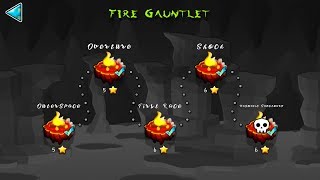 Geometry Dash - Fire Gauntlet - [OuterSpace - Overture - First Race - Shock - Magmatic Santuary] screenshot 3