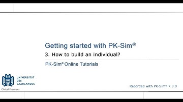 3. How to build an individual in PK-Sim?
