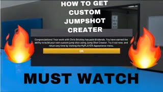 How TO GET YO CUSTOM JUMPSHOT CREATOR ON 2k20 ( NOT CLICKBAIT 🔥!! )