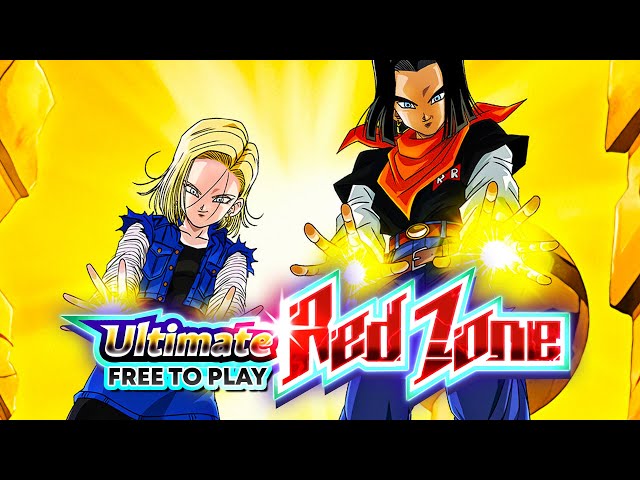 Ultimate Red Zone [Dismal Future Edition] level 1 android 17 18 dokkan  battle full fight 