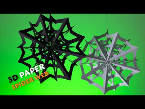 Ultimate 3D Paper Spider Web! Hanging Halloween Decor | Original Design