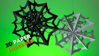 Ultimate 3D Paper Spider Web! Hanging Halloween Decor | Original Design