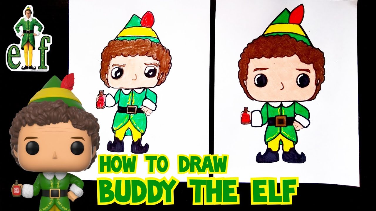 How to Draw Buddy the Elf Funko Pop 