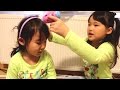 アナ雪ヘアメイクセットで稚奈を可愛くしようとする玲美