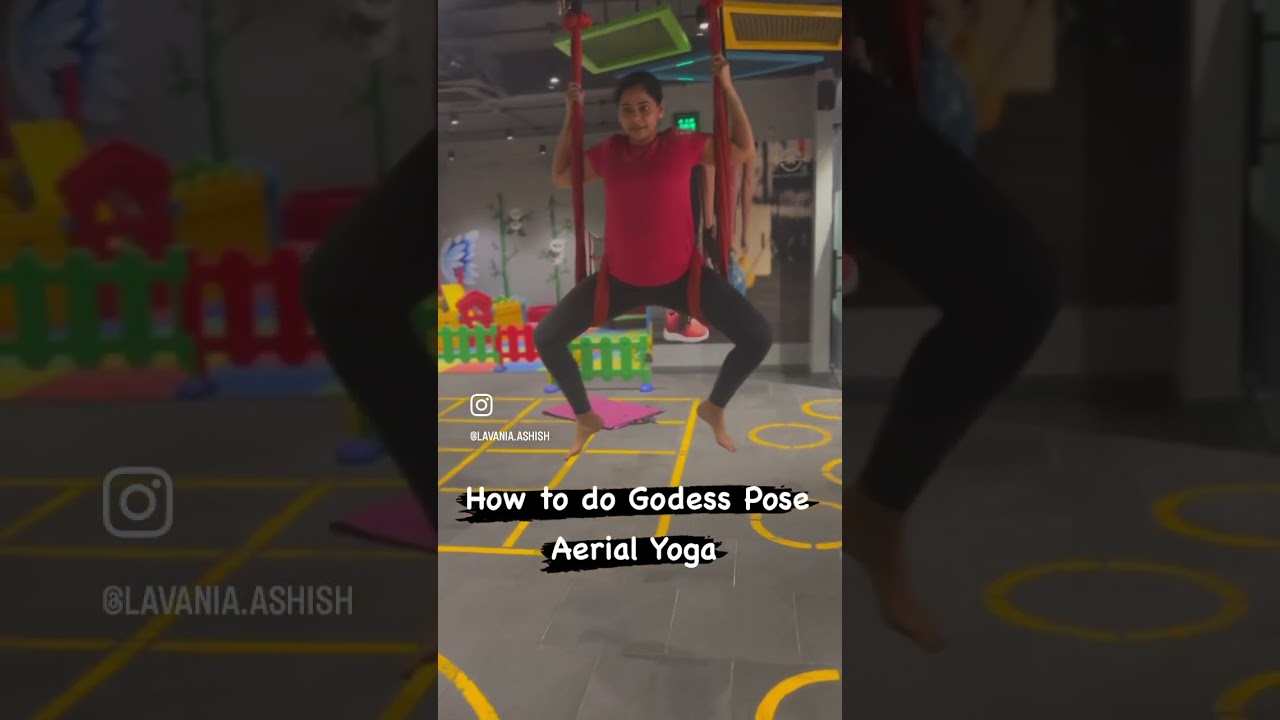 Aerial Goddess Pose 