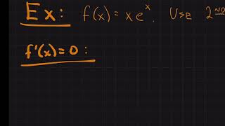 M 4-4: The 2nd Derivative Test, Example 2