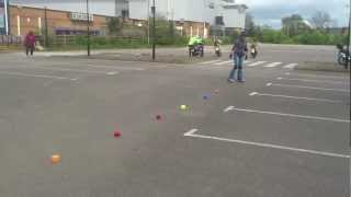 1St attempt at Slalom (  Practicing the 'Forward fish', 'Forward Nelson' )