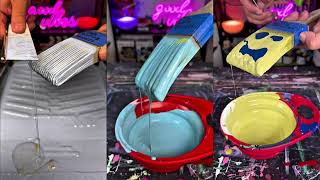 3 Minutes of Paintbrush Cleaning Satisfying ASMR 🖌