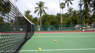 tennis ball hits net background slow motion screenshot 1