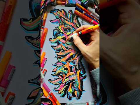 OUTRAGEOUS GRAFFITI SKETCH 😨 #graffiti #graffitiart #shorts