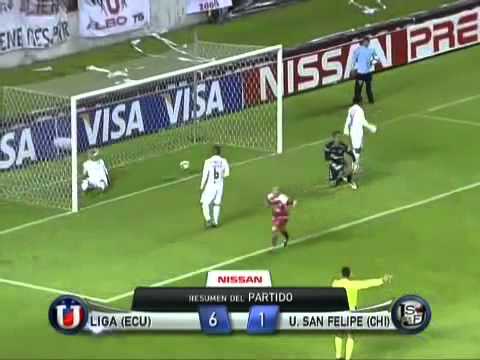 Liga de Quito 6 - Union San Felipe 1. Copa Sudamericana 2010.