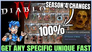 Diablo 4 - Do THIS Now - Get ANY Specific Unique Gear FAST & EASY - New Season 4 Boss Farm Guide!