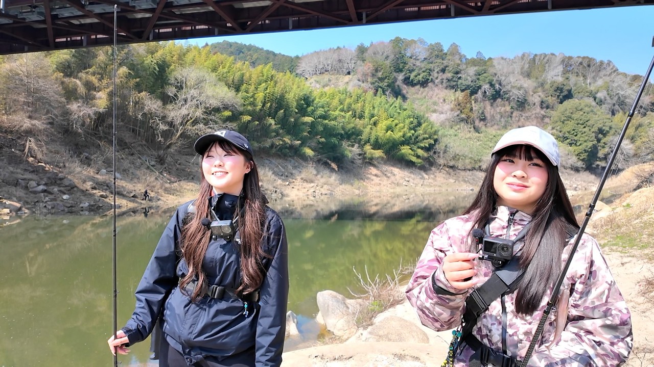 るあ&ななせと3月の高山ダム