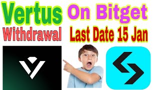 Vertus Airdrop || Telegram Airdrop || Vertus Deposit to Bitget || How to deposit ||