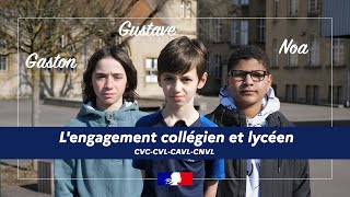 Lengagement Collégien Et Lycéen - Témoignage De Gaston, Noah Et Gustave, Élus Au Cvc