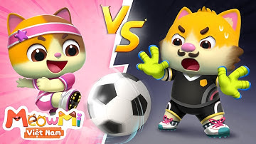 Đội bóng gia đình mèo | Trận thi đấu bóng đá | Nhạc thiếu nhi | MeowMi Gia đình những chú mèo