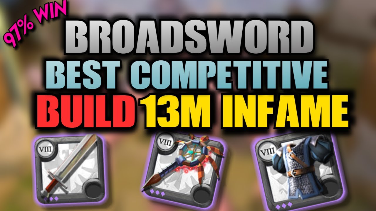 BroadSword Best Competitive Build⚔️ Albion Online Corrupted