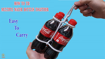 How to tie multiple water bottles together, easy to carry @9DIYCrafts
