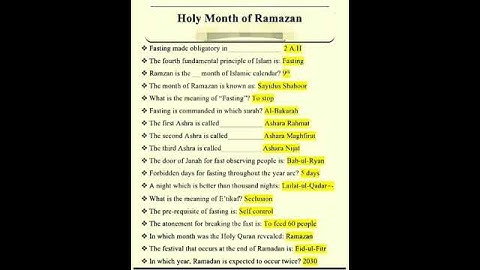 Islamic Study Mcqs #css #islamicstudies #kppsc #generalknowledge #fpsc #islamiat #etea #viral #sub