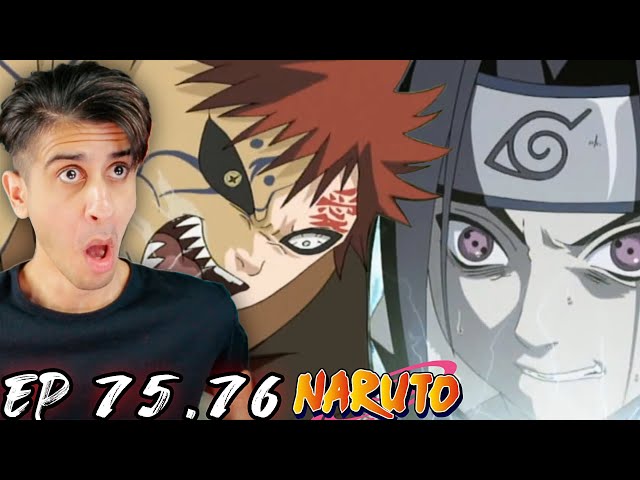 Naruto ep 75 - Naruto Clássico Episódio 75 - Pressionado ao Extremo! Sasuke  vs Gaara 