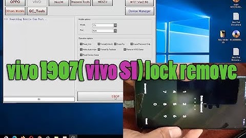 vivo 1907( VIVO S1) lock remove mrt / Reset Screen lock