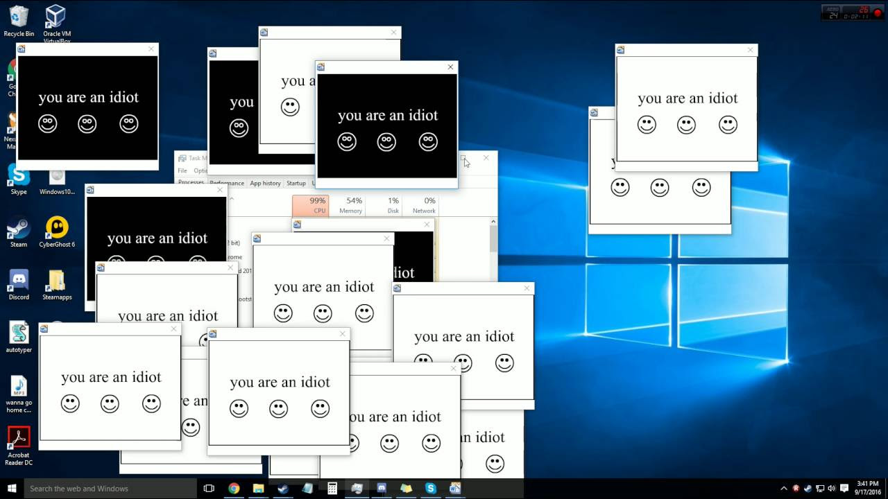 You are an idiot .exe ( Application - with download link ) 