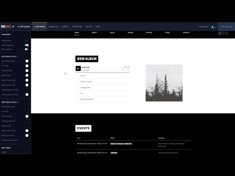 How to add styled sections to your Bandzoogle website