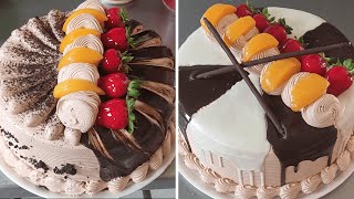 2 Ideas para decorar tus pasteles de chocolate | Diseño de tortas de chocolate con frutas