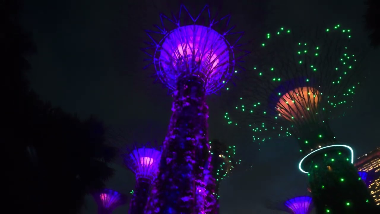 Light show Garden by the bay in Singapore 🇸🇬