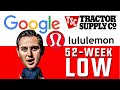 3 Stocks to Buy at 52 Week Low: Google, Lululemon, TSCO