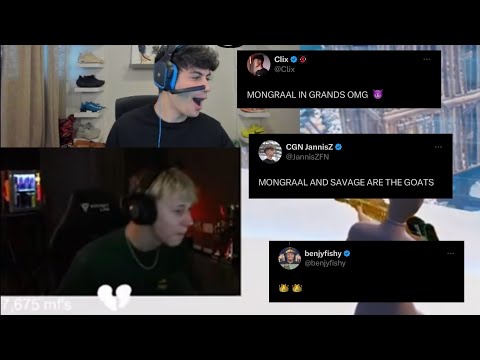 Streamers And Pros React To Mongraal And Savage Qualifying For Grand Finals!