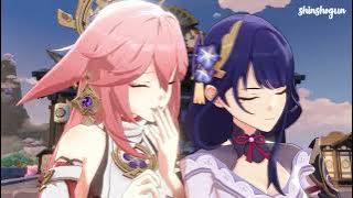 [MMD Genshin Impact] You, pervert Miko! | Yae Miko x Ei