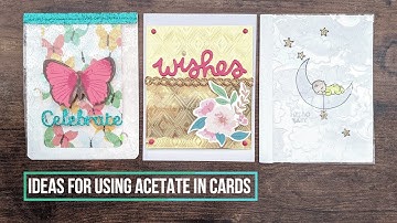 CityGal Papeterie - Ideas for Using Acetate in Cards #acetatecards #cardmaking