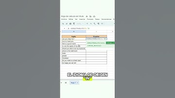 Google Sheets | EP 19 - Traducción de Texto 💻 #reels #excel #tips #trending #google #educación