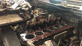 Head gasket replacement with fully reconditioned head cummins 24v Diesel engine. Let us do your work