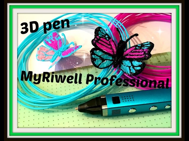 Set XXL: Stylo 3D Pen MyRiwell PRO, PLA 12x10m + CLIPS + 3D-PAD +  ADAPTATEUR
