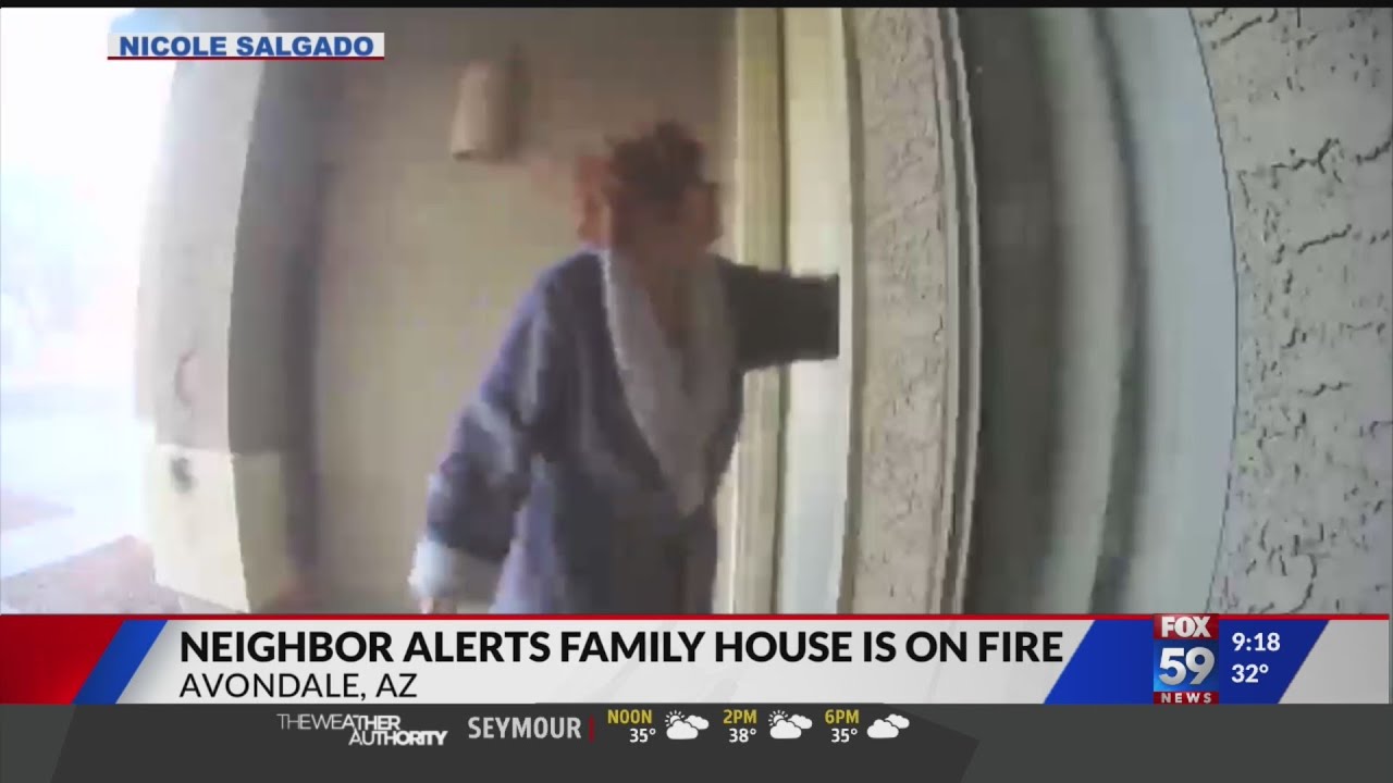 Neighbor alerts of house fire - YouTube