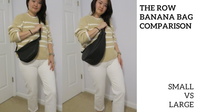 REVIEW - The Row small leather and large nylon Banana bag review. Price,  size, how to style. 