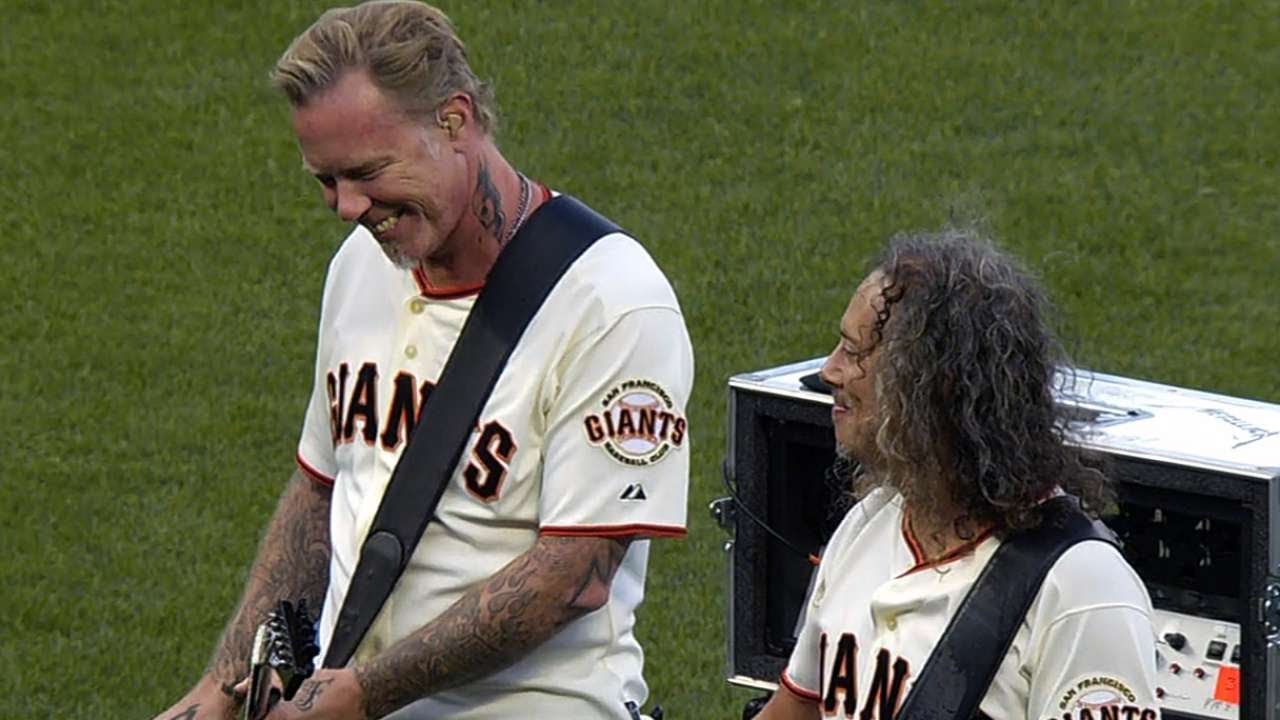 LAD@SF: Metallica performs Star-Spangled Banner 