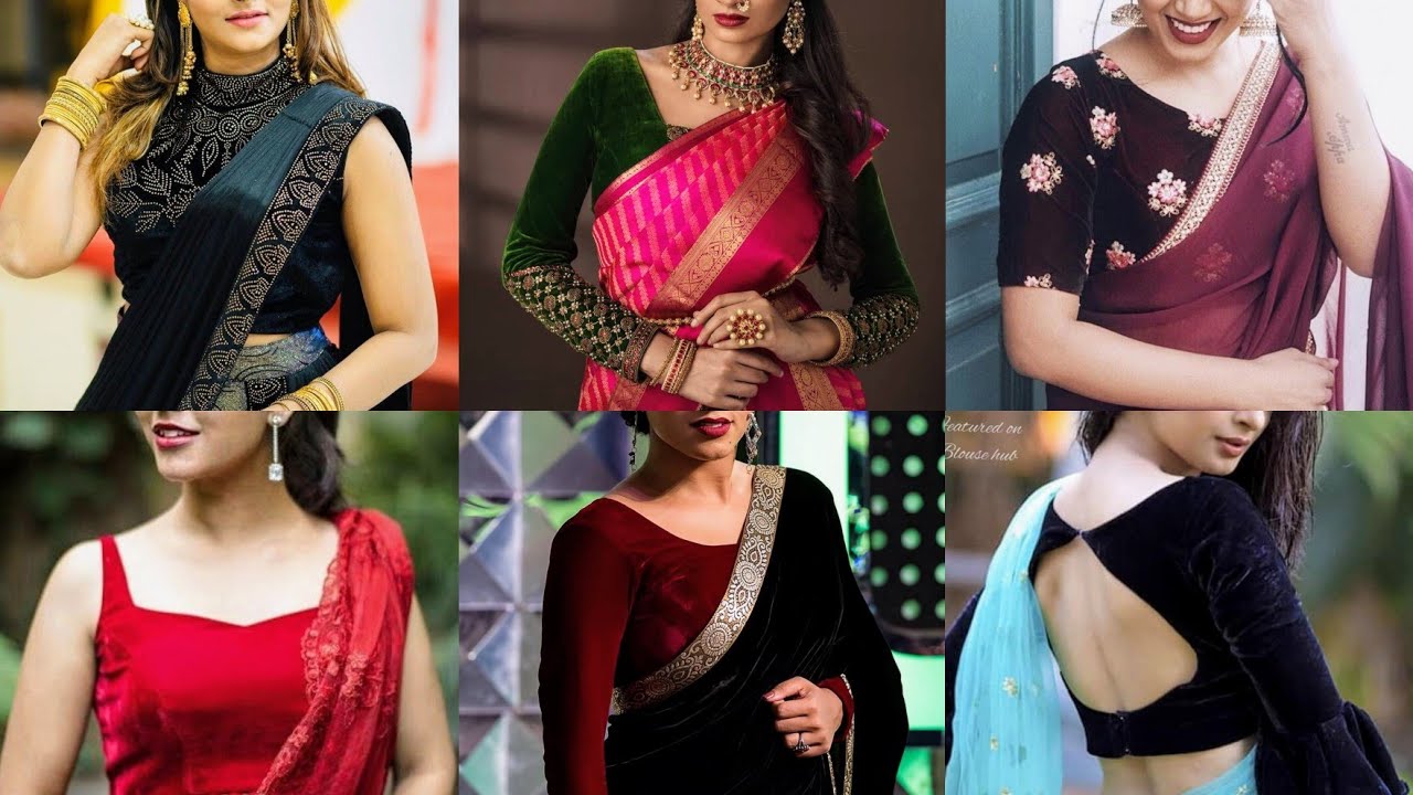 VELVET BLOUSE SAREE