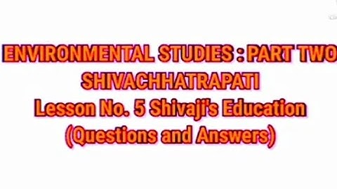 STD 4 EVS Part 2 lesson no.5 Shivaji