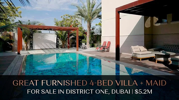 MAGNIFICENT FURNISHED 4-BED VILLA + MAID FOR SALE IN DISTRICT ONE, DUBAI | $5.2M