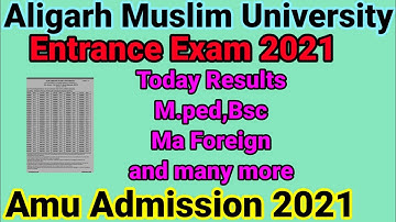 today amu entrance exam results 2021 || amu 1st selected list 2021 || amu results 2021 || amu 2021