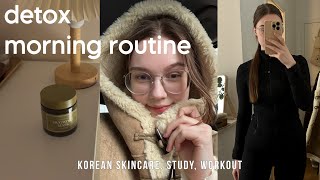 DETOX MORNING ROUTINE🍵: productive & healthy habits for 2024