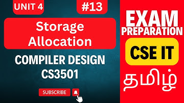 CS3501 Compiler Design | Storage Allocation Simplified for Anna University